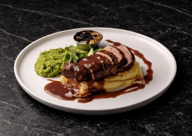 Roasted Veal Loin with Wine-Berry Demi-Glace
